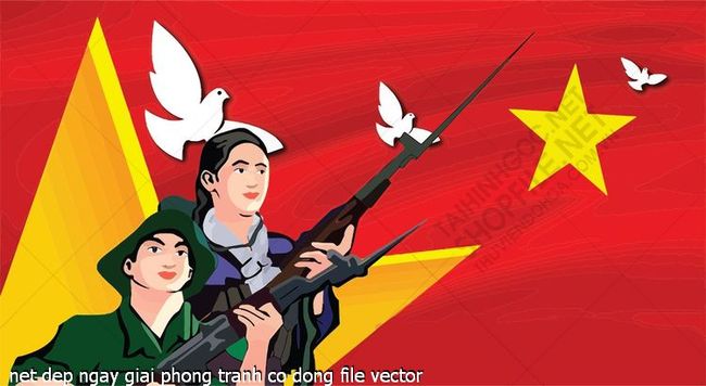 net dep ngay giai phong tranh co dong file vector